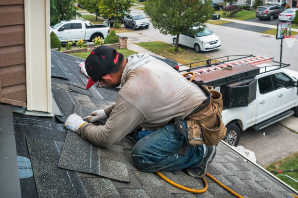 Professional Gutter Repair And Installation technician working in Mayville, WI